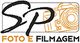 Logotipo com as letras "SP" e um desenho de câmera. Texto: "Foto e Filmagem".