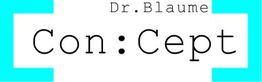 Logo mit Text "Dr. Blaume" und "Con:Cept" auf weißem Hintergrund.