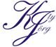 Elegantes, geschwungenes Logo: „KJ Yörg“ in dunkelblauer Schrift auf weißem Hintergrund.
