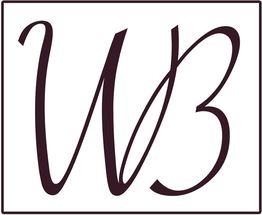 Logo mit den Buchstaben "WB" in dunkler, geschwungener Schrift auf weißem Hintergrund.