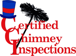 "Certified Chimney Inspections logo with a top hat and chimney brush design."