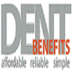 "DENT BENEFITS logo with the words: affordable, reliable, simple."