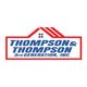 Logo of Thompson & Thompson 3rd Generation, Inc. with a roof design above the text.