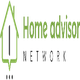 A green house icon followed by the text "Home advisor."