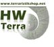 Logo von HW Terra mit Kamelionschwanz und Website: www.terraristikshop.net.