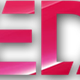 Logo met de tekst "VEDA" in glanzend roze letters op een zwarte achtergrond.