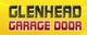 "Glenhead Garage Door" text on a yellow background.