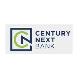 Century Next Bank logo with green and navy letters "C" and "N" inside a square.