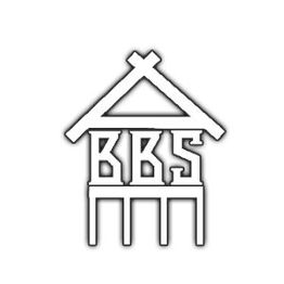 Stylized logo with "BBS" under a triangular roof pattern.