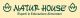 Logo di "Natur House" con scritta "Esperti in Educazione Alimentare" su sfondo beige.