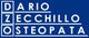 Dario Zecchillo Osteopata, scritte bianche su sfondo blu.