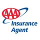 Logo with "AAA" in red and "Insurance Agent" in blue, featuring a blue swoosh design.