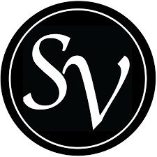 Black circle with white letters "Sv" inside.