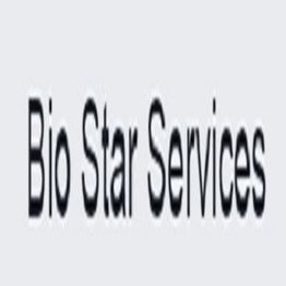 Text reading "Bio Star Services" on a light gray background.
