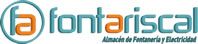 Logo de Fontariscal con texto "Almacén de Fontanería y Electricidad". Colores azul y naranja.