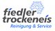 Logo von "Fiedler Trockeneis" mit Schneeflocke, darunter Text "Reinigung & Service".
