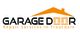 Logo for Garage Door Repair Services in Troutdale with an orange roof graphic.