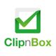 Green checkmark logo with "ClipnBox" text below in green and gray.