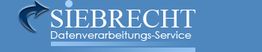 Blaues Logo mit Schriftzug "Siebrecht Datenverarbeitungs-Service" und einem Pfeilsymbol.