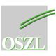 Logo mit den Buchstaben OSZL und zwei grünen Linien oben rechts. Hintergrund grau.