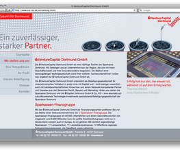 Website der S-VentureCapital Dortmund