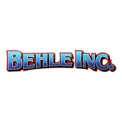Text logo "BEHLE INC." in blue with red outline.