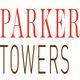 "Parker Towers" text in red and brown on a white background.