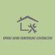 House logo with wrench and hammer, text: "Spring Home Remodeling Contractor."