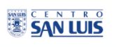 Escudo y texto: "Centro San Luis" en azul.
