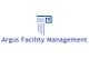Logo von Argus Facility Management mit blauem Säulensymbol.