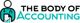 Logo with a stethoscope and graph, text: "The Body of Accounting".