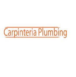 "Carpinteria Plumbing" text in orange with underline, on a white background.