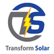 Logo of "Transform Solar" with a stylized "TS" and a yellow lightning bolt.