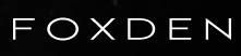 The word "FOXDEN" in white on a black background.