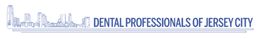Skyline with text: "Dental Professionals of Jersey City" in blue font.
