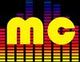 Gelbes "mc"-Logo vor buntem Equalizer-Balken auf schwarzem Hintergrund.