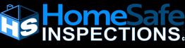 Logo of HomeSafe Inspections with a house icon and the letters "HS" on a black background.