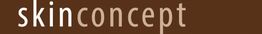 Text "skinconcept" auf braunem Hintergrund.