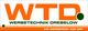 Logo mit orange-grünem Text: "WTD Werbetechnik Drebelow - Ihr Werbeprofi vor Ort".