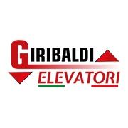Logo "Giribaldi Elevatori" con frecce rosse e dettagli del tricolore italiano.