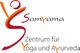 Logo von "Samyama" - Zentrum für Yoga und Ayurveda mit stilisiertem roten und orangenen Symbol.