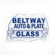 "Beltway Auto & Plate Glass logo with two cartoon workers holding a glass pane."