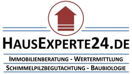 Logo von HausExperte24.de: Immobilienberatung, Wertermittlung, Schimmelpilzbegutachtung, Baubiologie.