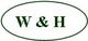 Ovales Logo mit den Buchstaben "W & H" in Grün.