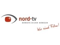 Logo mit Schriftzug: „nord-tv. Bewegte Bilder bewegen. Wir sind Film!“
