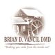 Illustration of a watermill with text "Brian D. Vancil DMD, Making you smile from the inside out."