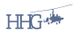 HHG-Logo mit einem kleinen Hubschrauber, der rechts von den Buchstaben schwebt.