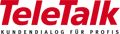Logo mit rotem „TeleTalk“-Schriftzug und Text „Kundendialog für Profis“ darunter.