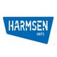 Blauw logo met witte tekst "HARMSEN UNITS" in een schuine rechthoek.