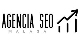 Logo de "Agencia SEO Málaga" con gráfico ascendente.